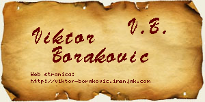 Viktor Boraković vizit kartica